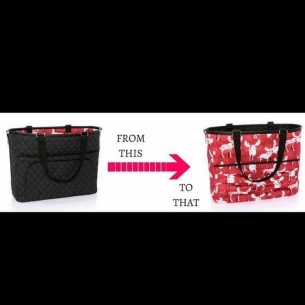 NEW Thirty-One Black Double Take Tote